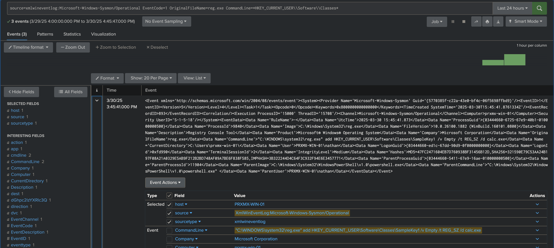 Sample Splunk Record